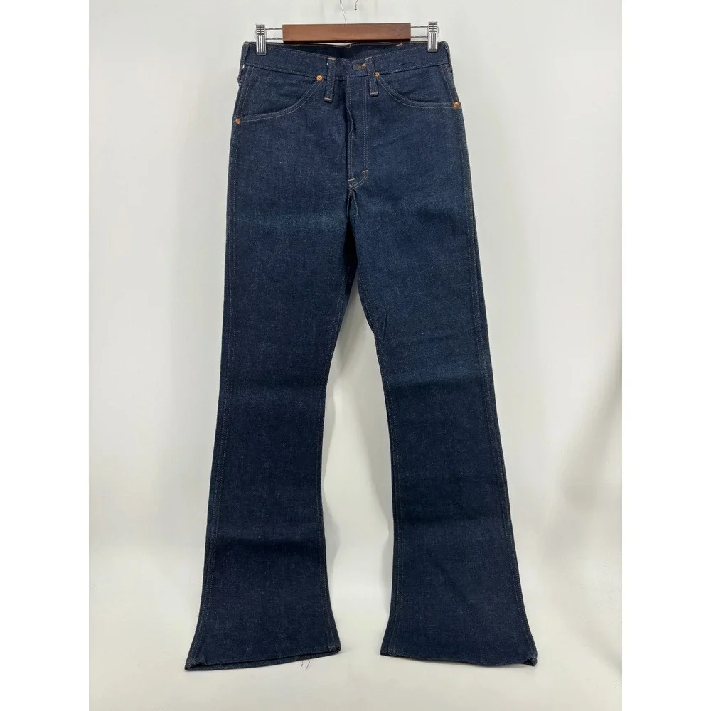 Dee Cee Flare Jeans Mens 29x36 Indigo Blue Denim Dark Wash Retro Vintage NWT